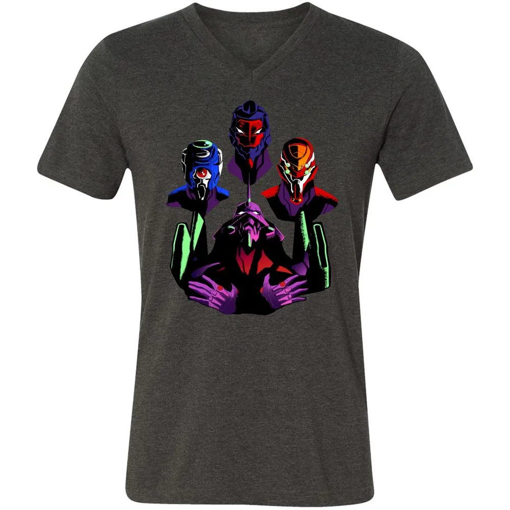 Unisex V-Neck T-Shirt - 7RPGW4W7 - Dark Grey Heather - 8