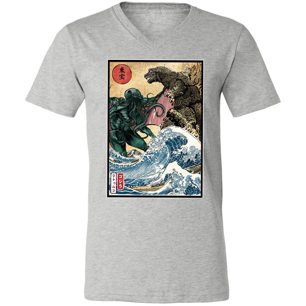 Unisex V-Neck T-Shirt - F1AY3XDG - Athletic Heather - 7