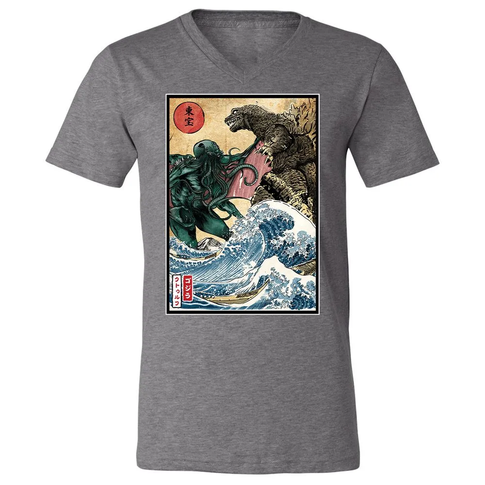 Unisex V-Neck T-Shirt - F1AY3XDG - Deep Heather - 13