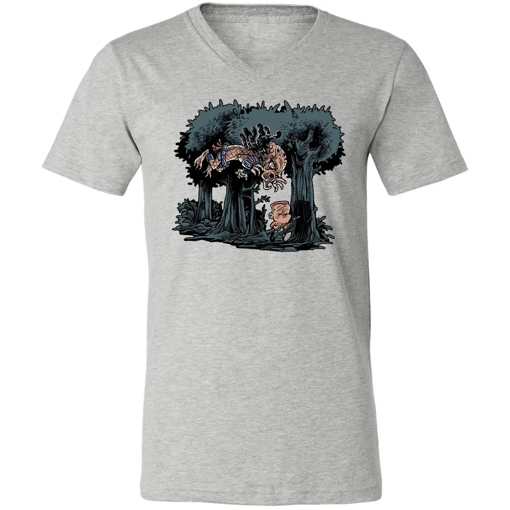 Unisex V-Neck T-Shirt - F4BRT1PJ - Athletic Heather - 7