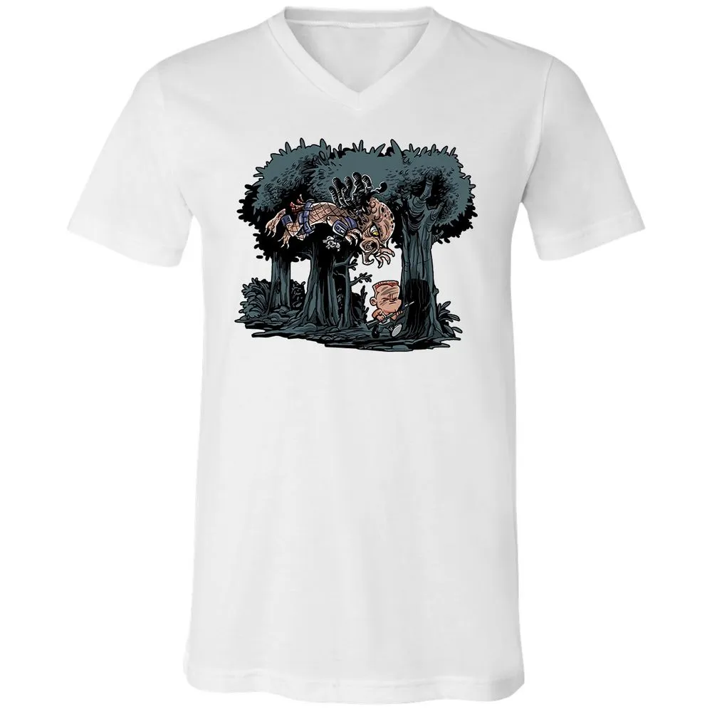 Unisex V-Neck T-Shirt - F4BRT1PJ - White - 5