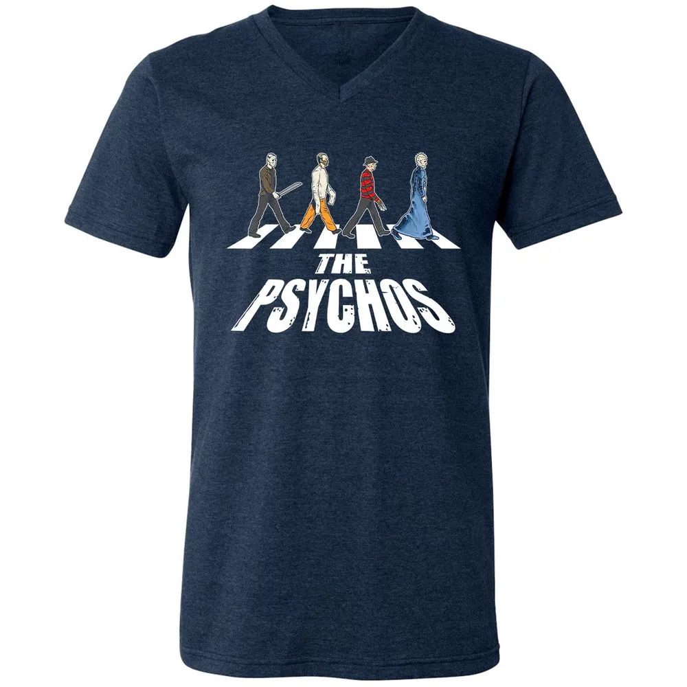Unisex V-Neck T-Shirt - LGDAVV2B - Heather Navy - 15