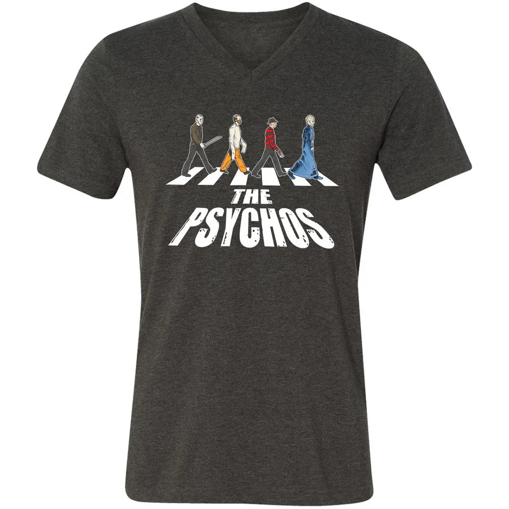 Unisex V-Neck T-Shirt - LGDAVV2B - Dark Grey Heather - 8