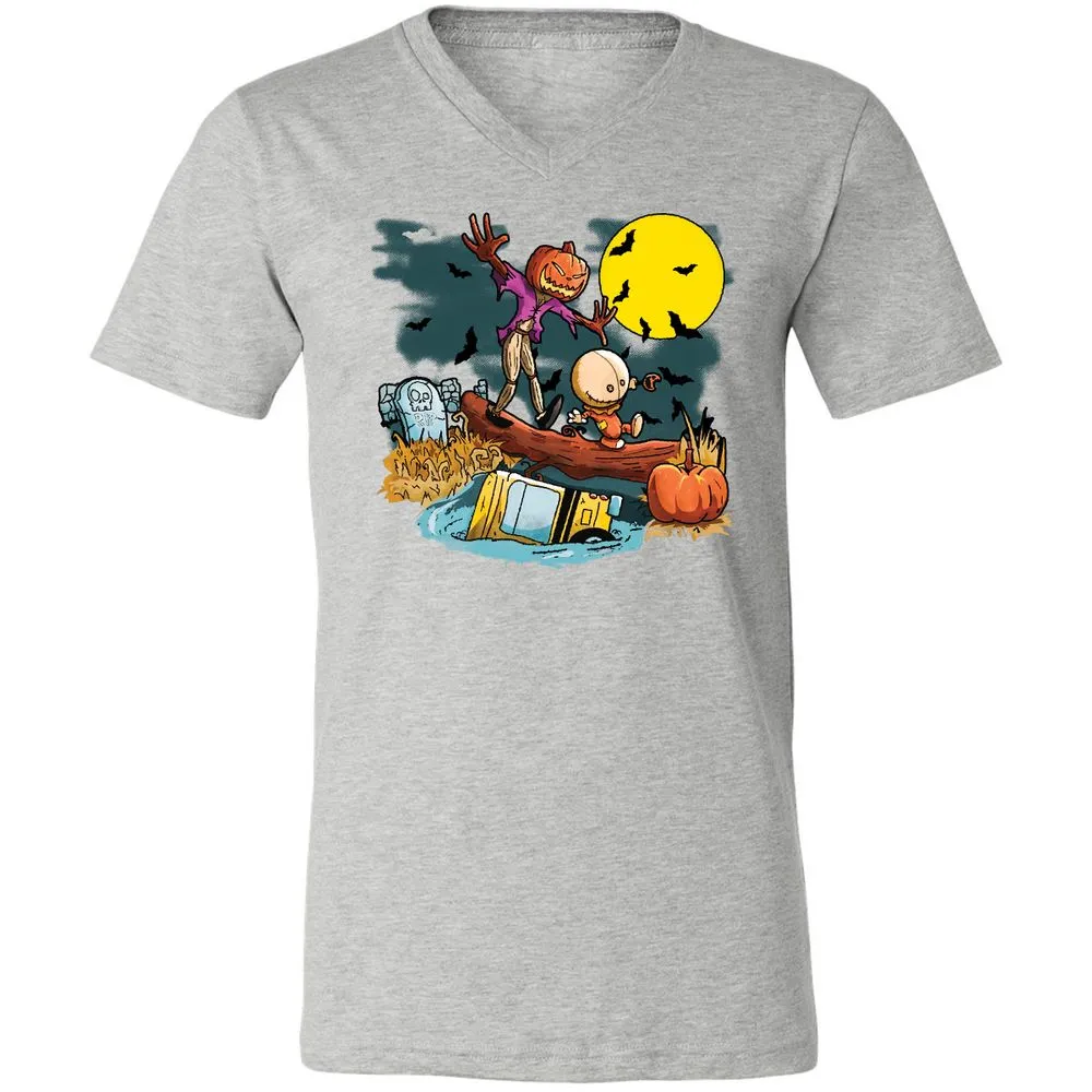Unisex V-Neck T-Shirt - XW4QV8XY - Athletic Heather - 7
