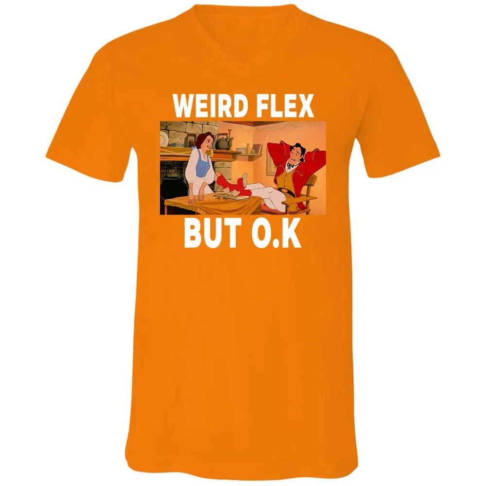 Unisex V-Neck T-Shirt - NL6KW4KF - Orange - 11