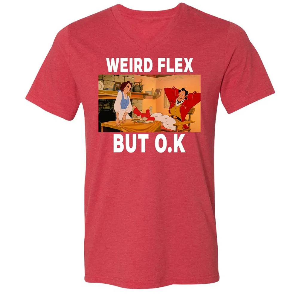 Unisex V-Neck T-Shirt - NL6KW4KF - Heather Red - 16