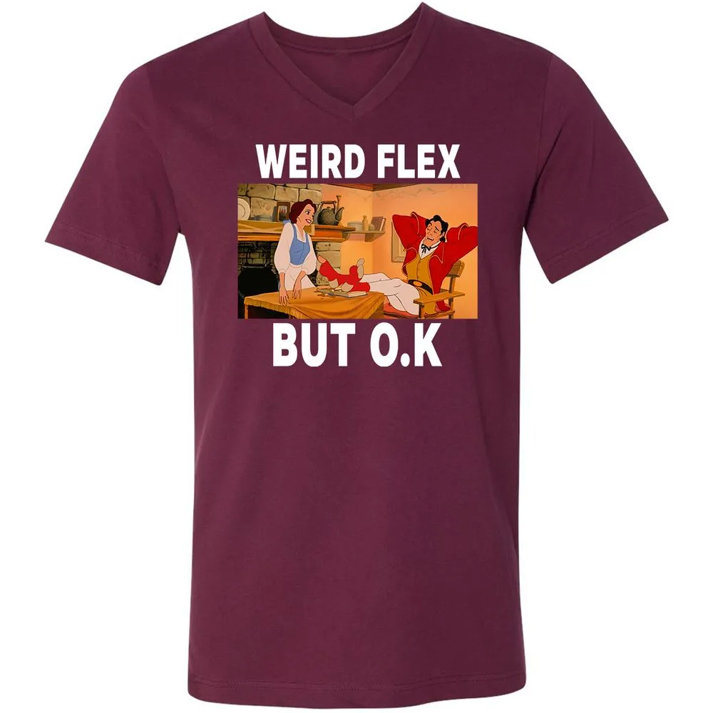 Unisex V-Neck T-Shirt - NL6KW4KF - Maroon - 6