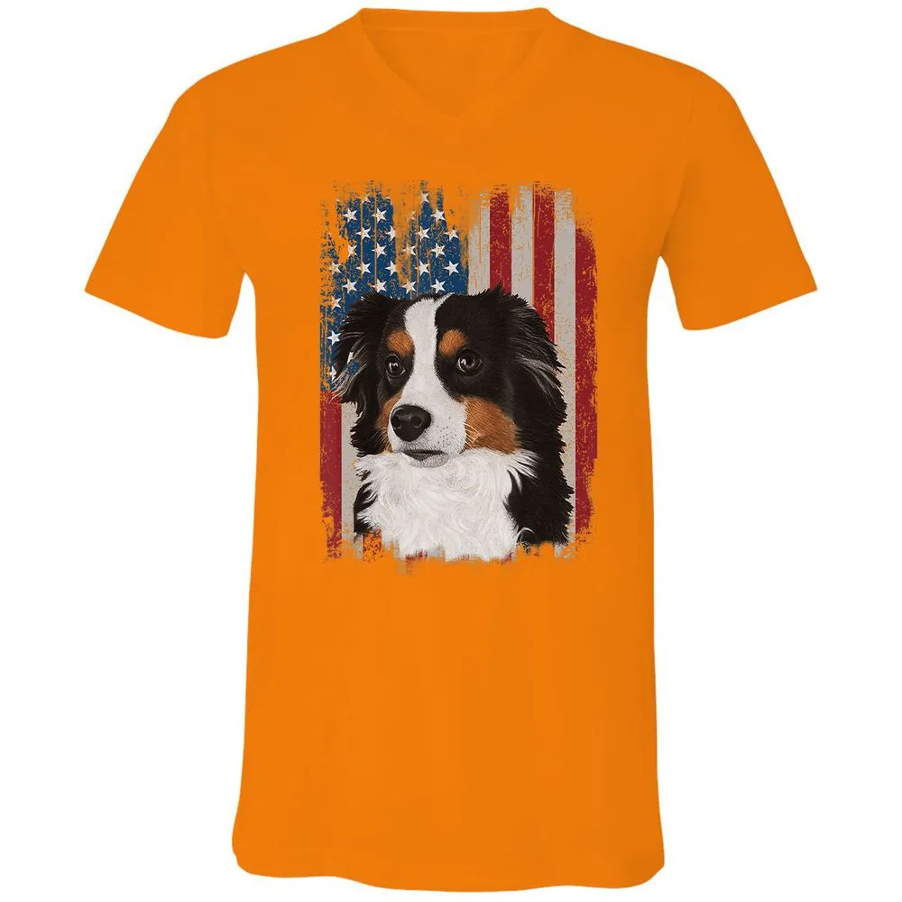 Unisex V-Neck T-Shirt - 1FRJDT65 - Orange - 11