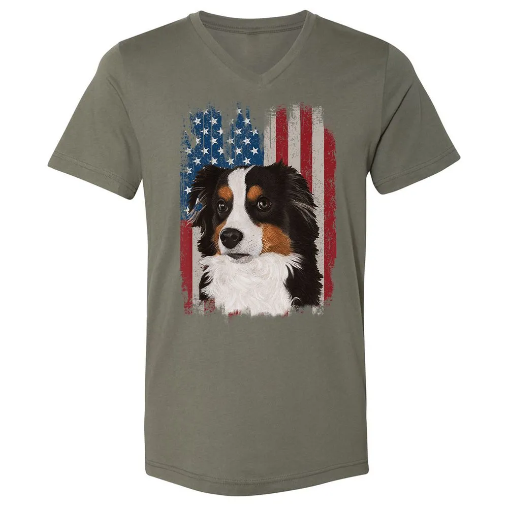 Unisex V-Neck T-Shirt - 1FRJDT65 - Military Green - 10