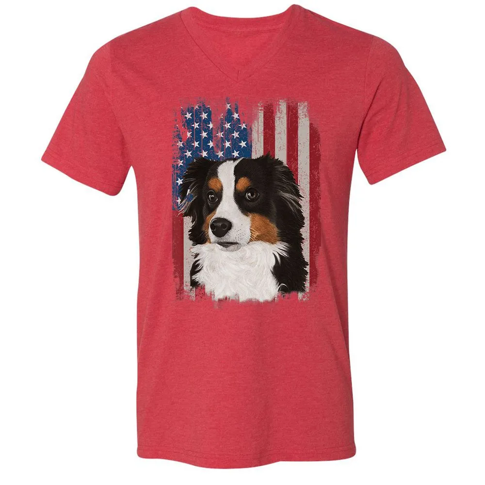 Unisex V-Neck T-Shirt - 1FRJDT65 - Heather Red - 16