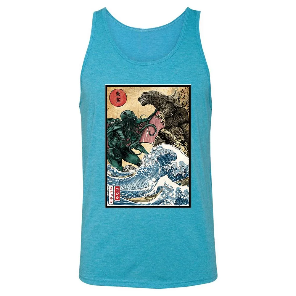 Unisex Jersey Tank - QFNDW9Z2 - Aqua Triblend - 3