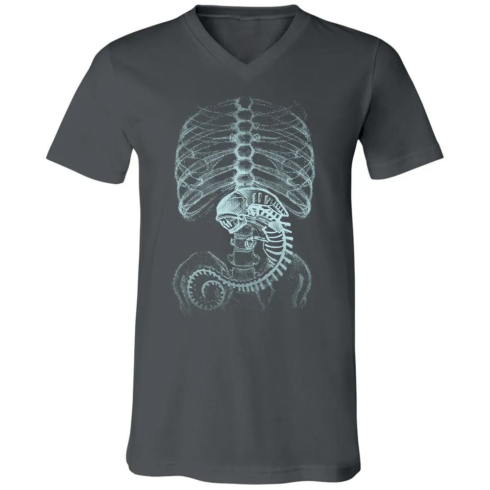 Unisex V-Neck T-Shirt - AXNNW9YT - Asphalt - 12