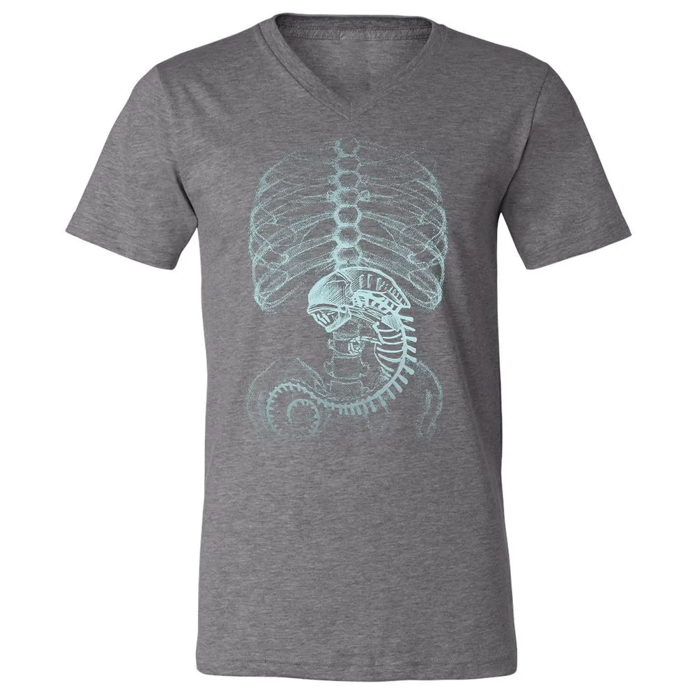 Unisex V-Neck T-Shirt - AXNNW9YT - Deep Heather - 13