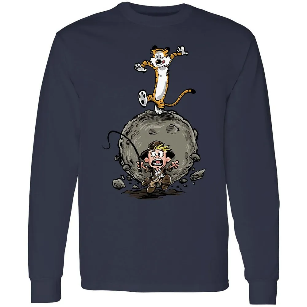 Long Sleeve T-Shirt - 97635JYA - Navy - 2