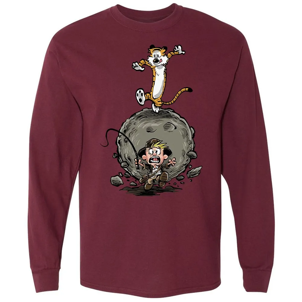 Long Sleeve T-Shirt - 97635JYA - Maroon - 11