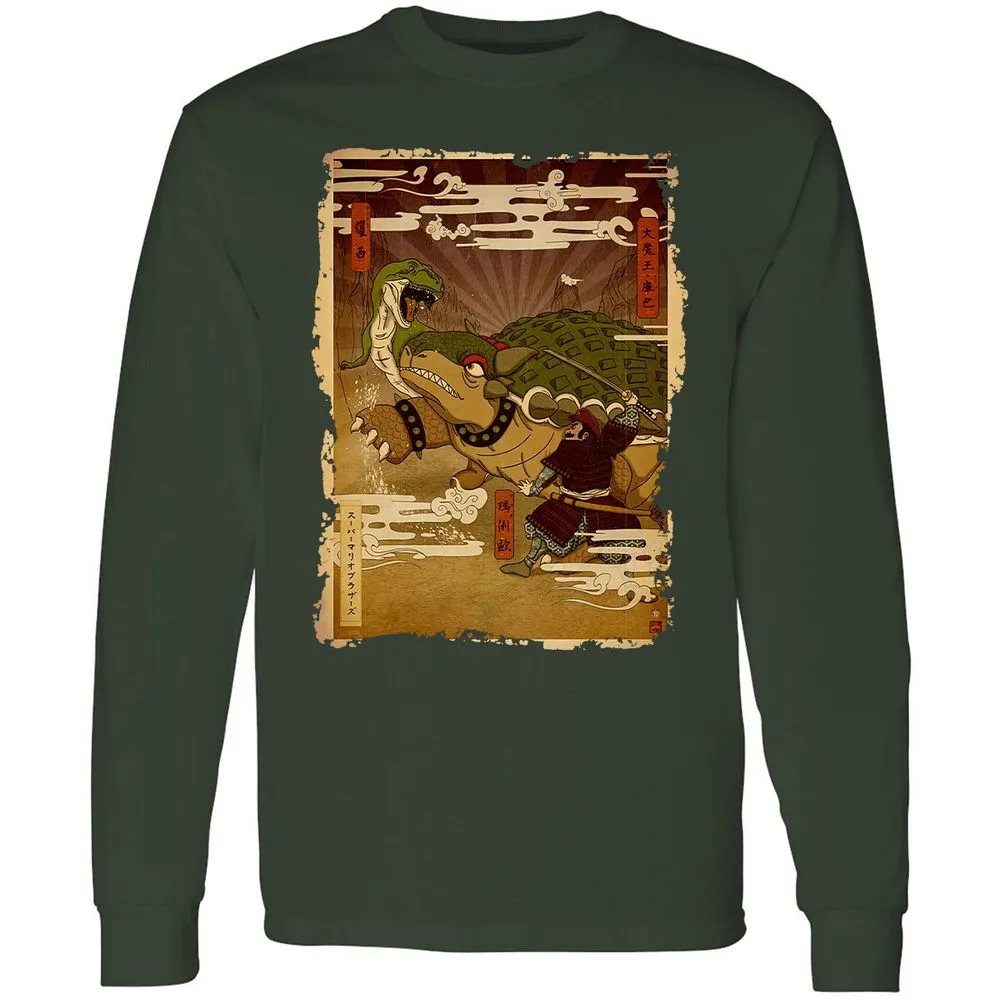 Long Sleeve T-Shirt - YGZP9CC4 - Forest Green - 4