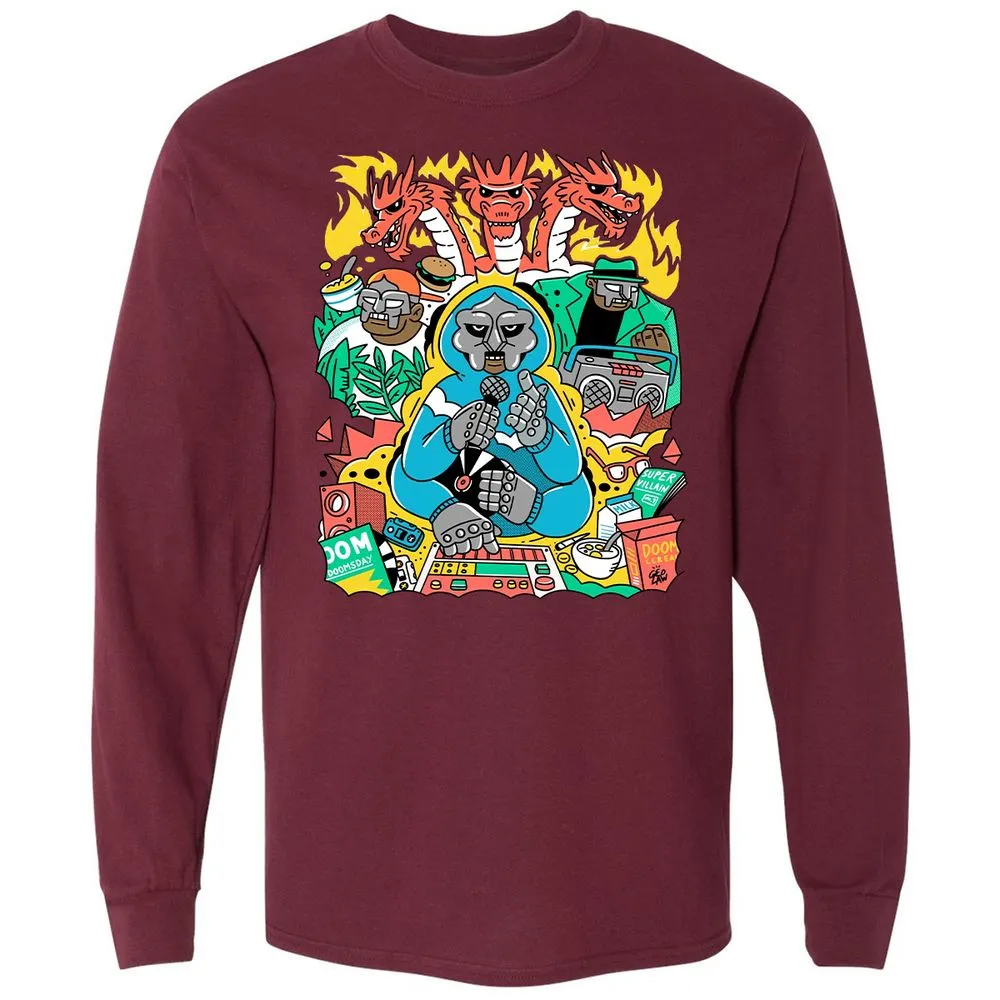 Long Sleeve T-Shirt - WVG2JTX9 - Maroon - 11