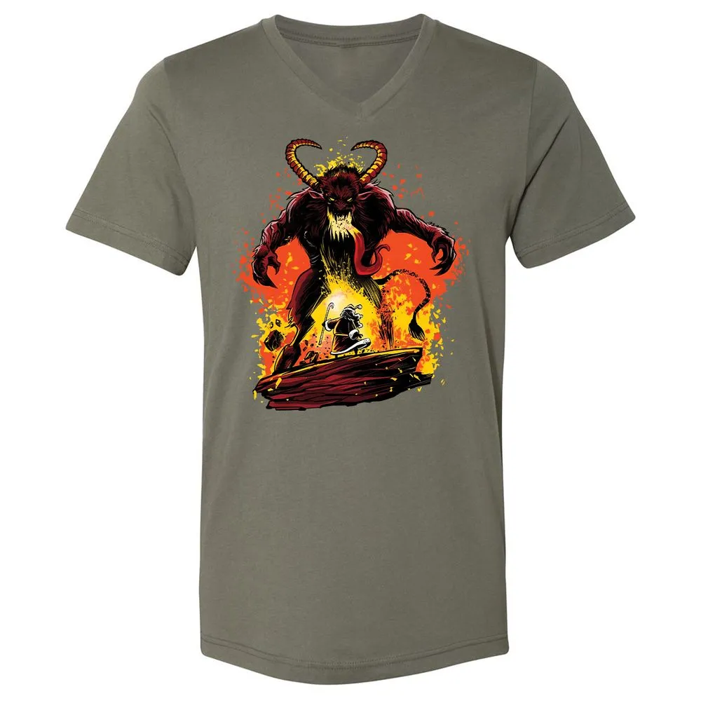 Unisex V-Neck T-Shirt - AYCB8Z2G - Military Green - 10