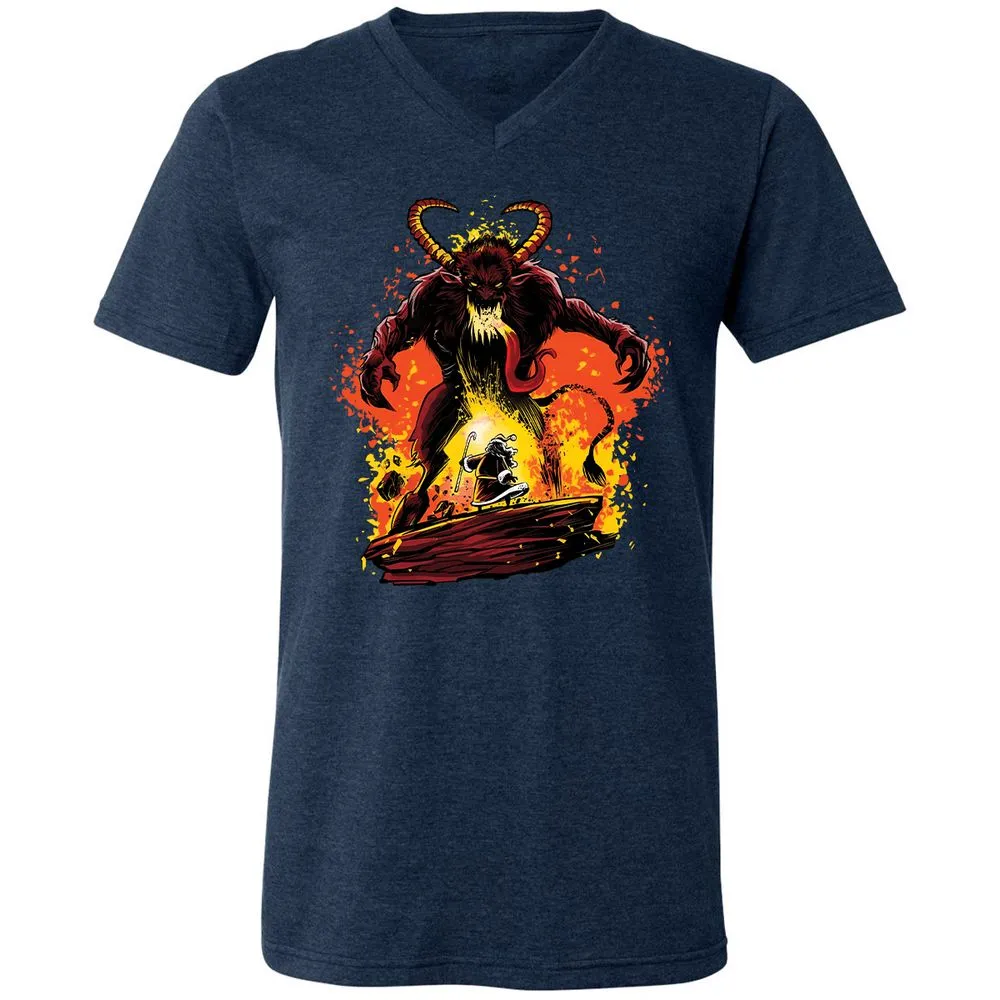 Unisex V-Neck T-Shirt - AYCB8Z2G - Heather Navy - 15