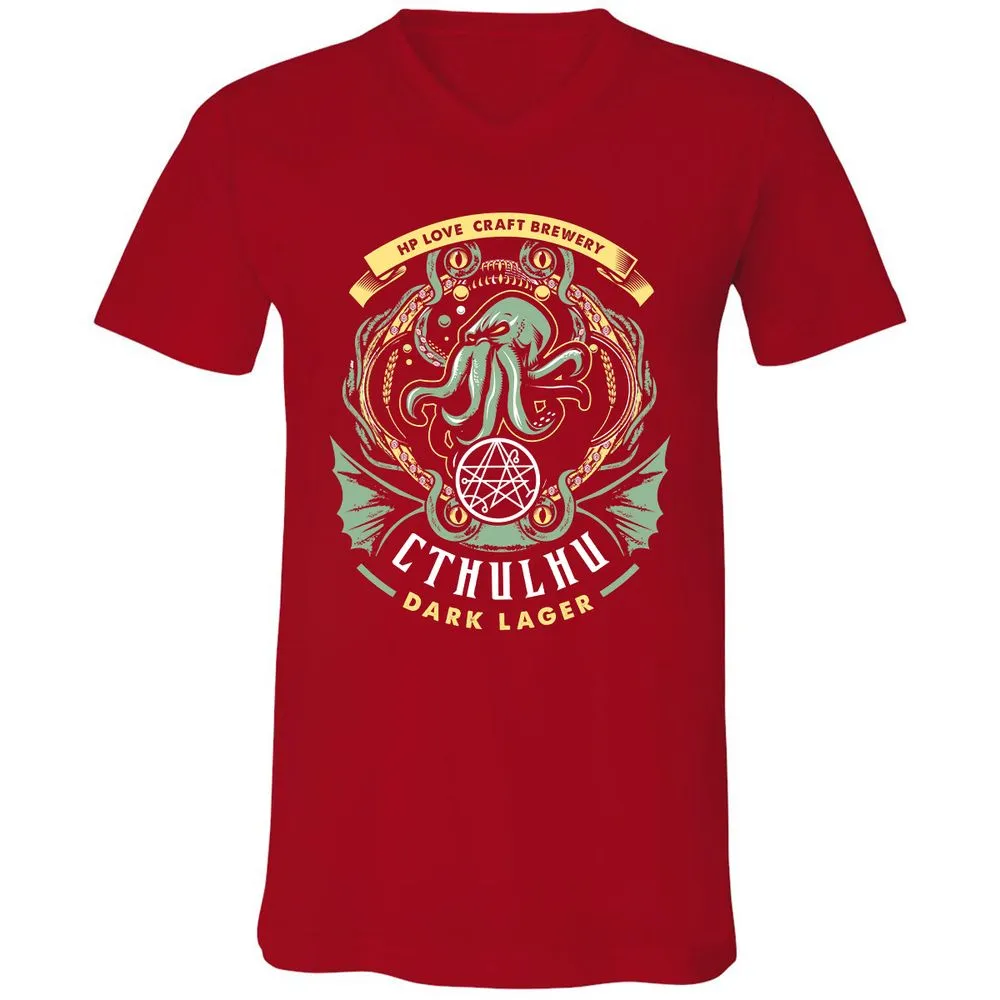 Unisex V-Neck T-Shirt - WTNN8CLH - Red - 3