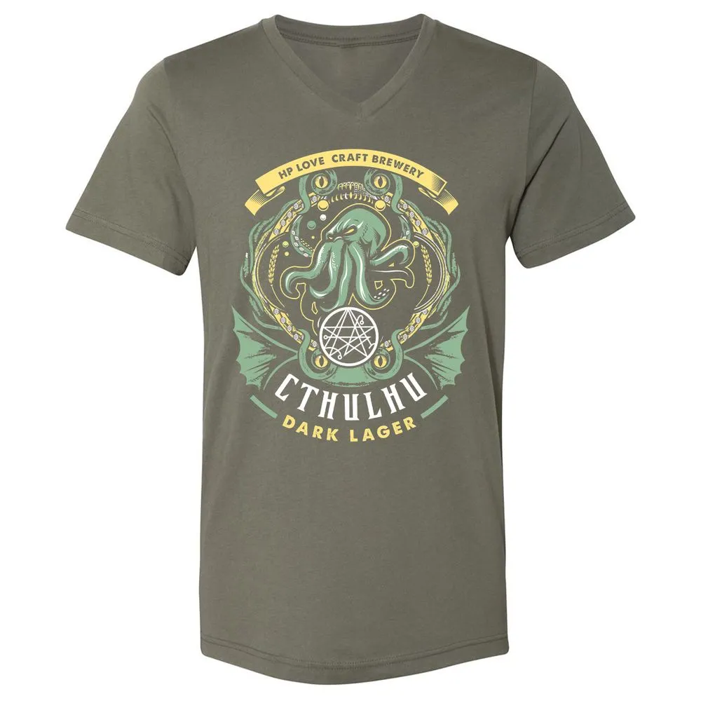 Unisex V-Neck T-Shirt - WTNN8CLH - Military Green - 10