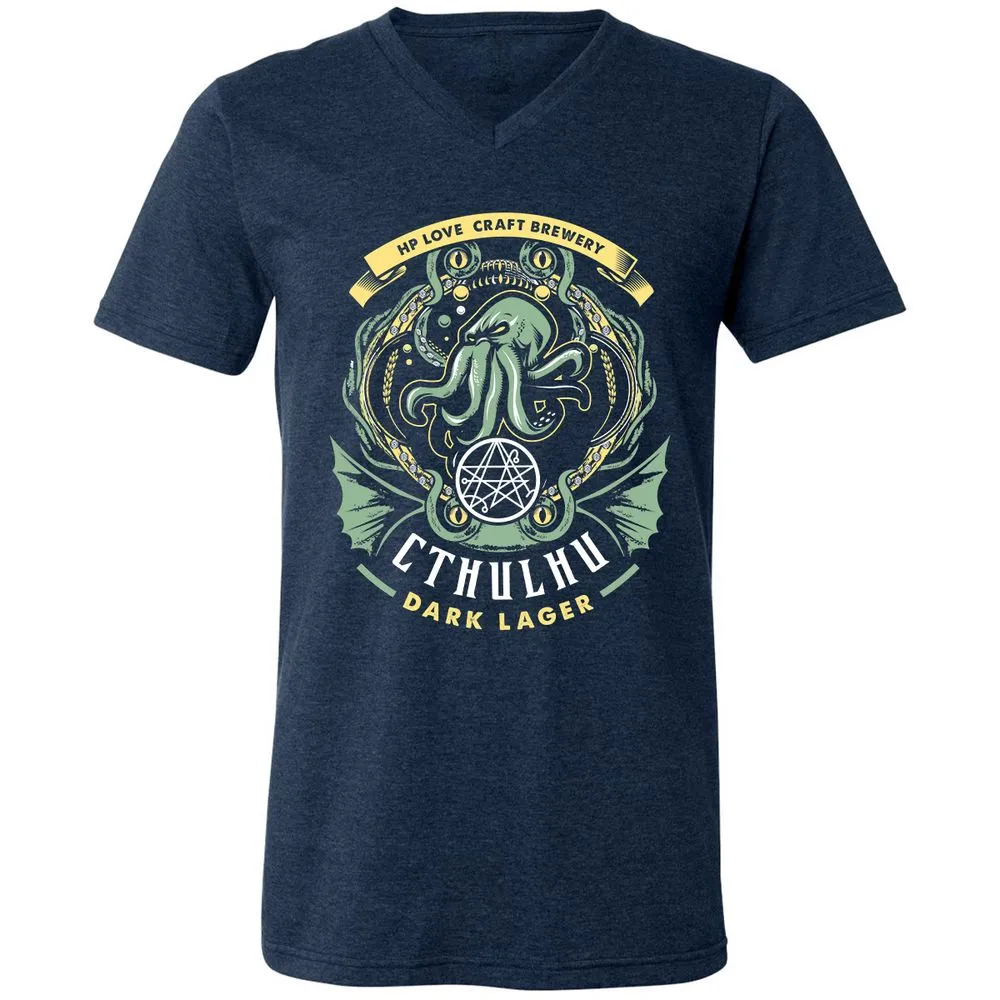 Unisex V-Neck T-Shirt - WTNN8CLH - Heather Navy - 15