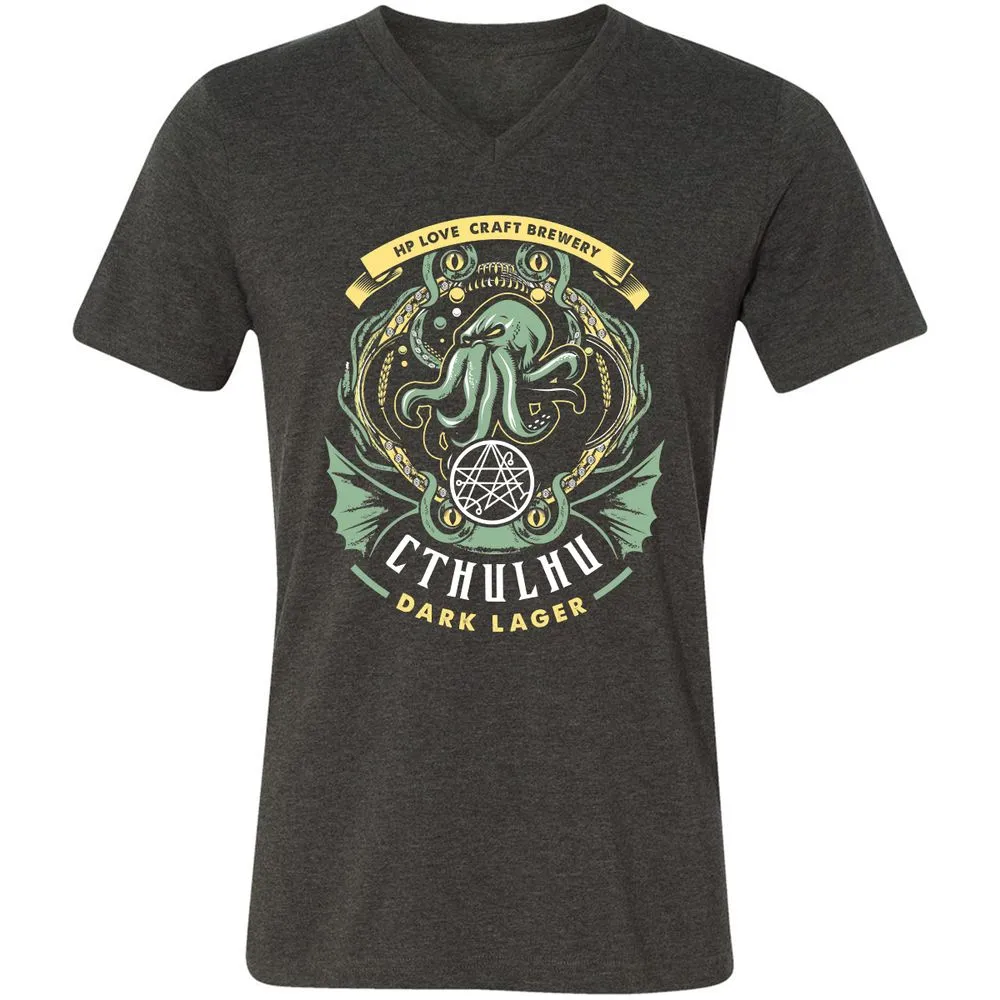 Unisex V-Neck T-Shirt - WTNN8CLH - Dark Grey Heather - 8