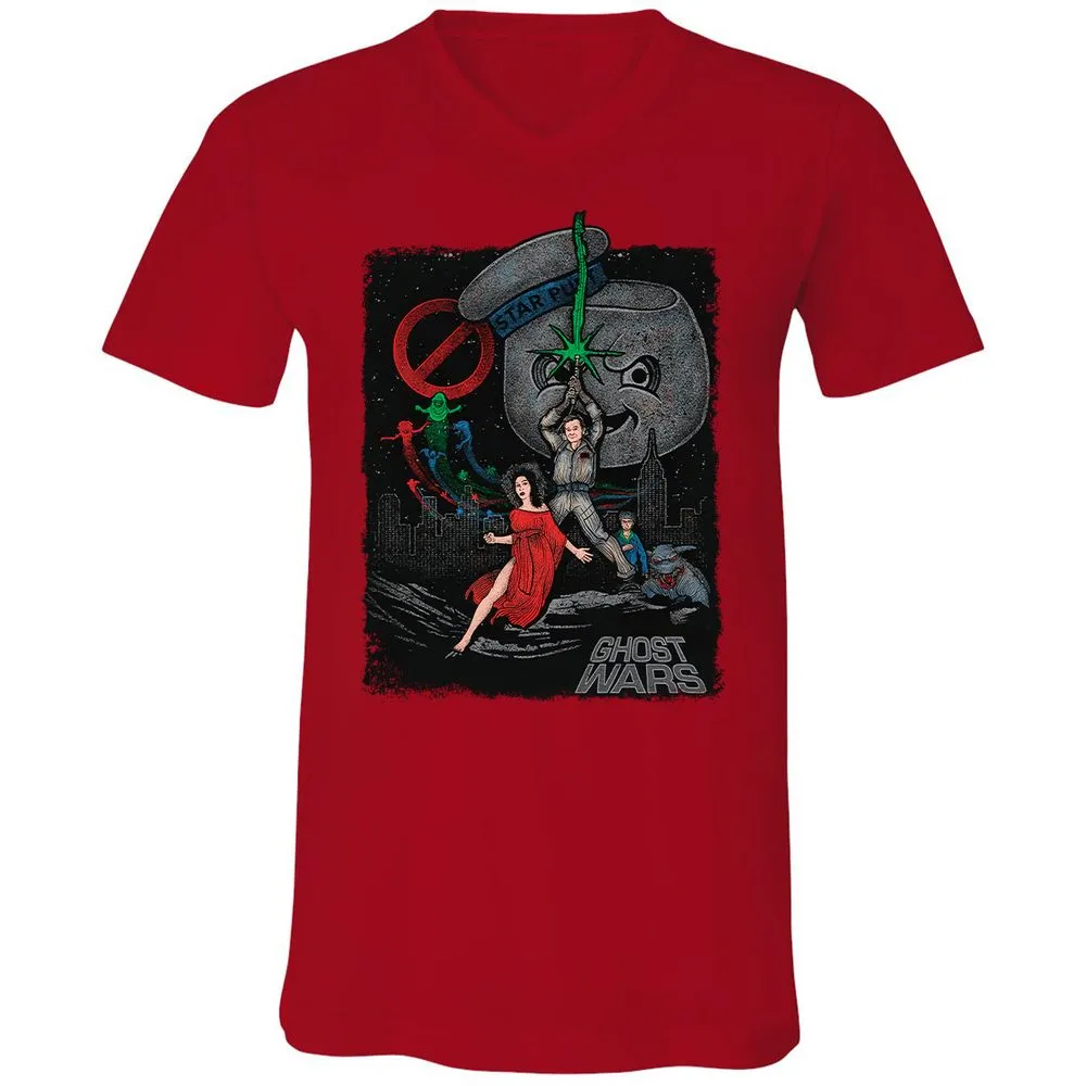 Unisex V-Neck T-Shirt - D19SU9ZB - Red - 3