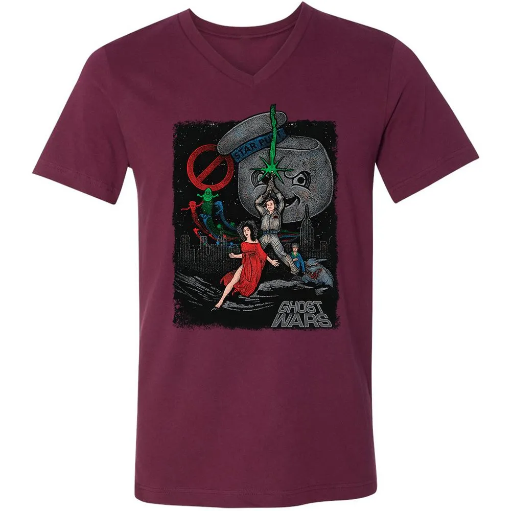 Unisex V-Neck T-Shirt - D19SU9ZB - Maroon - 6