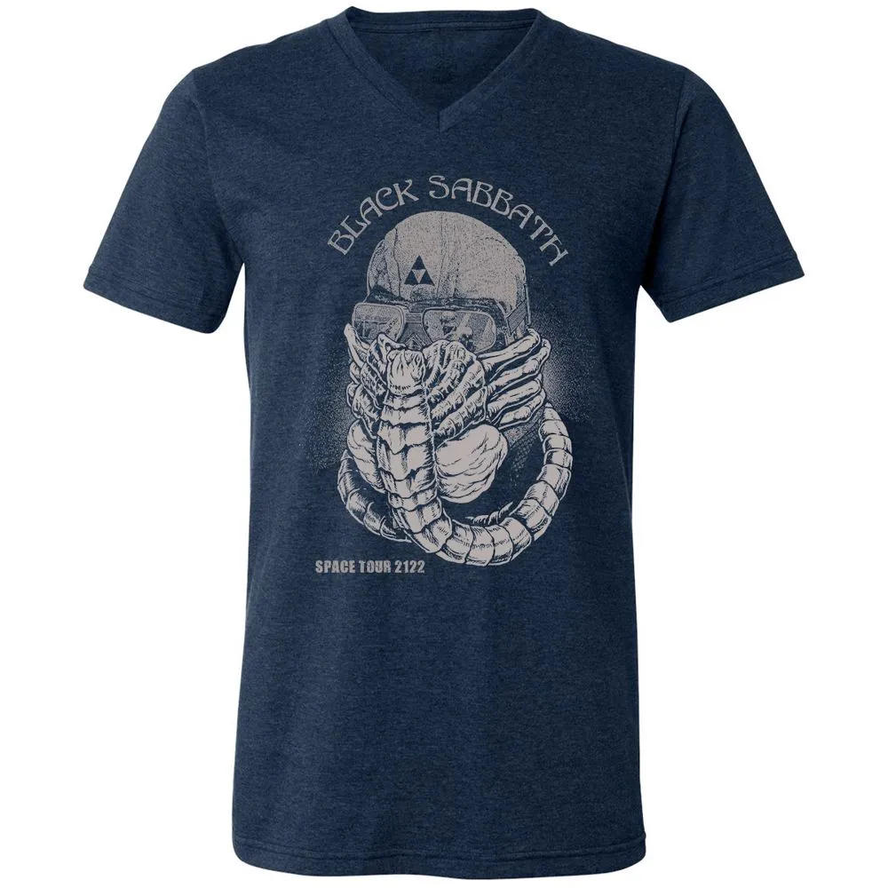 Unisex V-Neck T-Shirt - LQ8MRMA3 - Heather Navy - 15