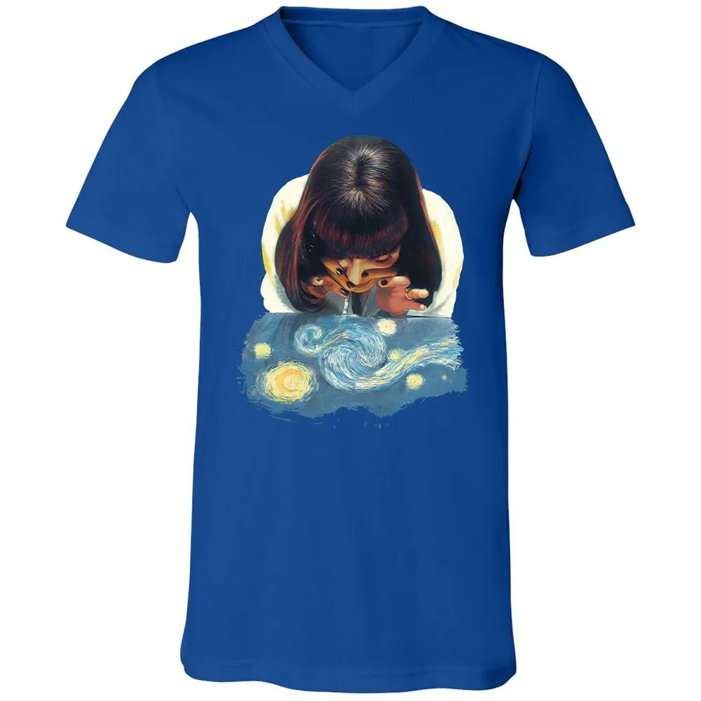 Unisex V-Neck T-Shirt - NCLHZQQT - True Royal - 4