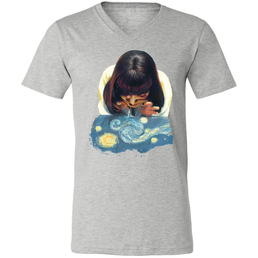 Unisex V-Neck T-Shirt - NCLHZQQT - Athletic Heather - 7