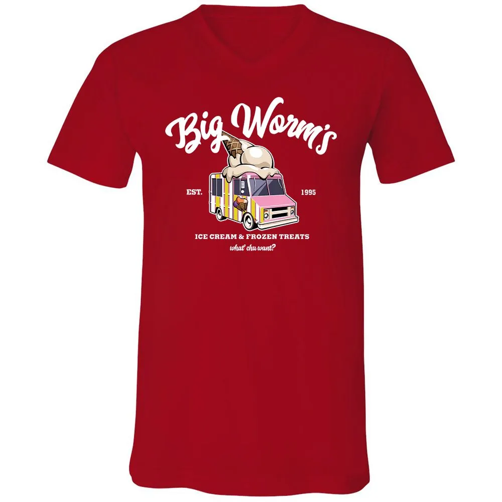 Unisex V-Neck T-Shirt - 7M14HXNK - Red - 3