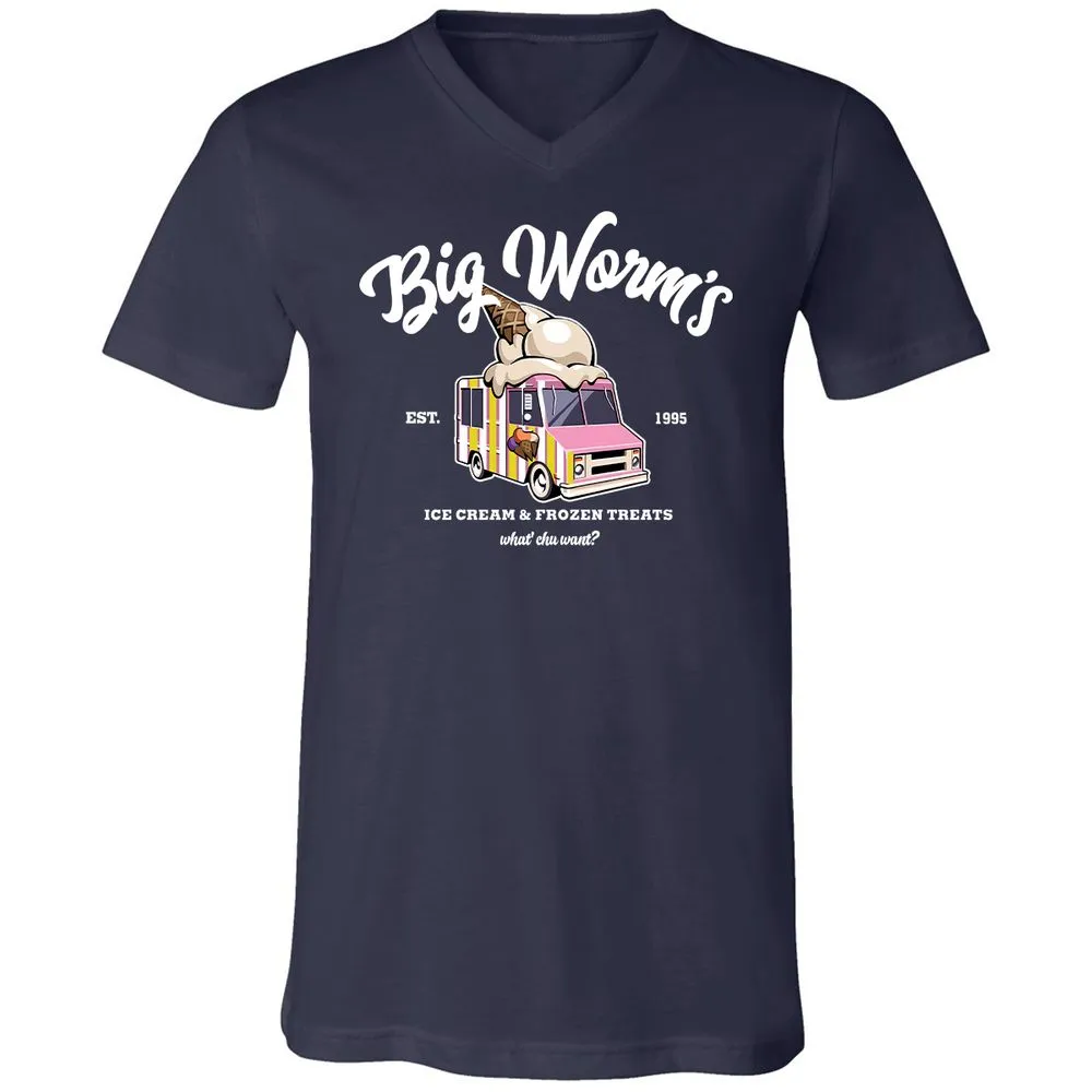 Unisex V-Neck T-Shirt - 7M14HXNK - Navy - 2