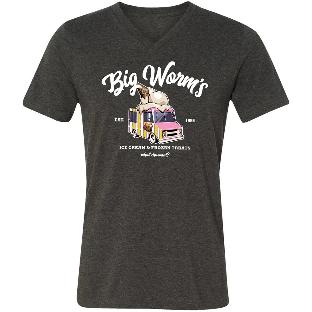 Unisex V-Neck T-Shirt - 7M14HXNK - Dark Grey Heather - 8