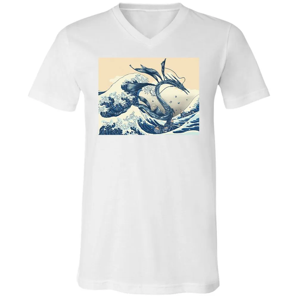 Unisex V-Neck T-Shirt - 6ASM7XRS - White - 5