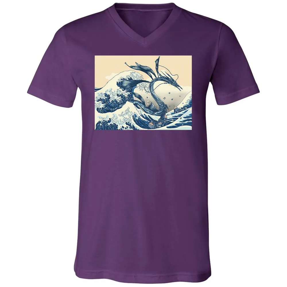 Unisex V-Neck T-Shirt - 6ASM7XRS - Team Purple - 9