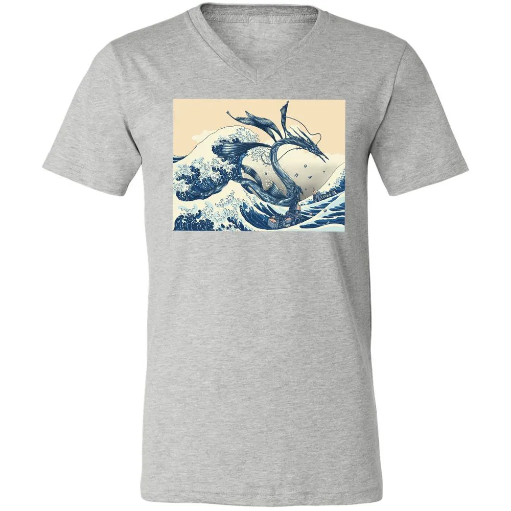 Unisex V-Neck T-Shirt - 6ASM7XRS - Athletic Heather - 7