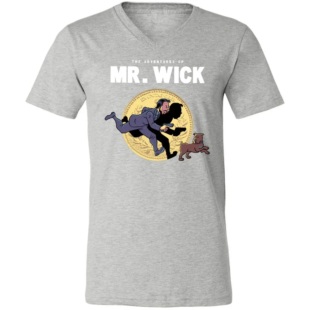 Unisex V-Neck T-Shirt - YWMFPQH7 - Athletic Heather - 7