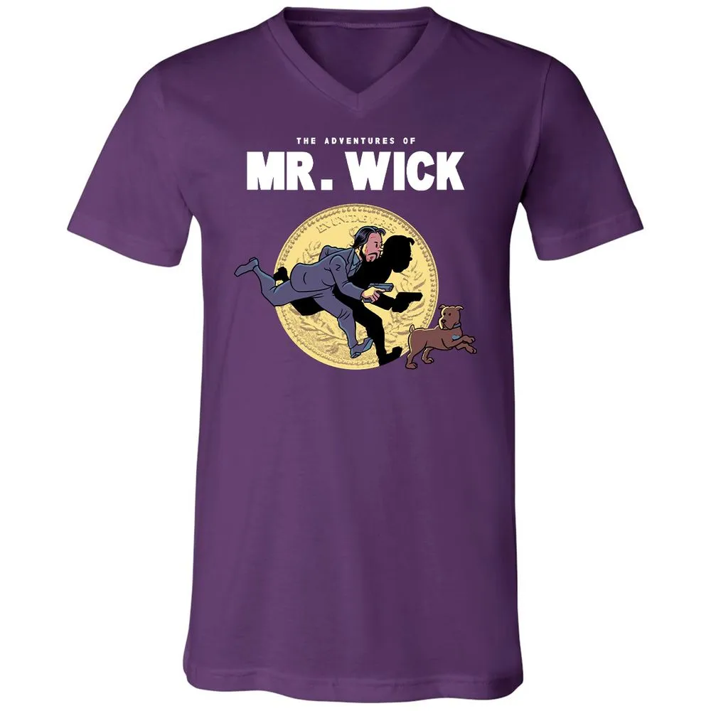 Unisex V-Neck T-Shirt - YWMFPQH7 - Team Purple - 9