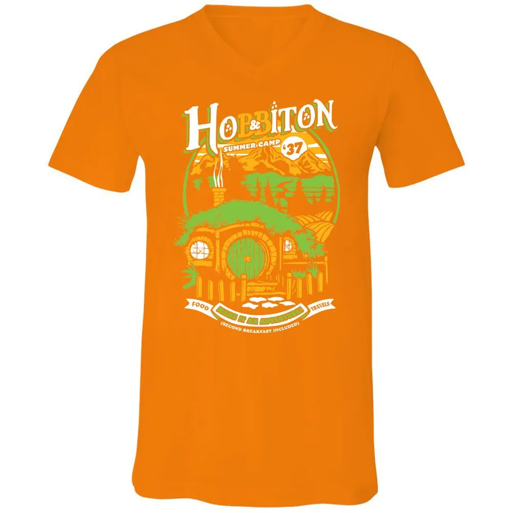 Unisex V-Neck T-Shirt - F7FURN7Q - Orange - 11