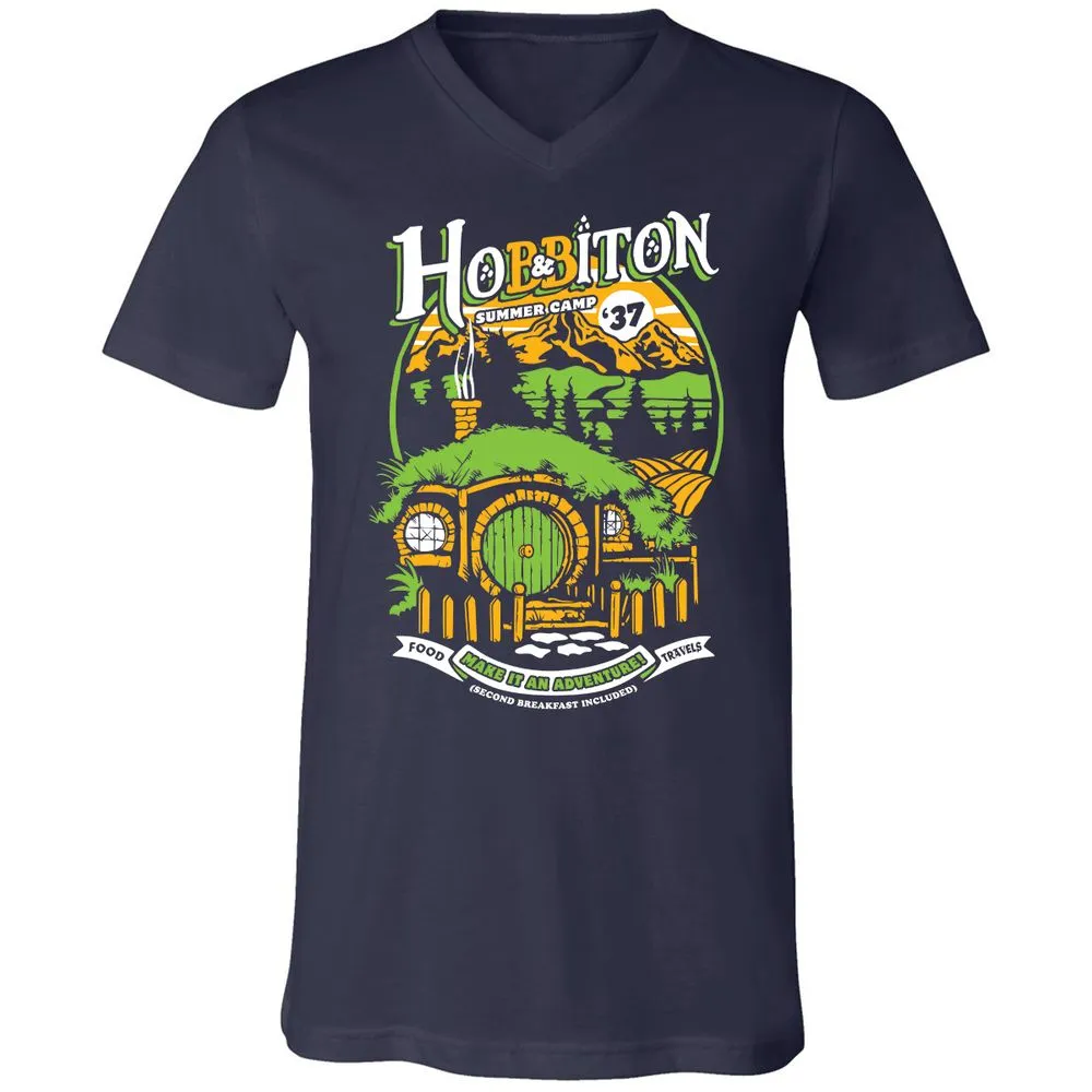 Unisex V-Neck T-Shirt - F7FURN7Q - Navy - 2