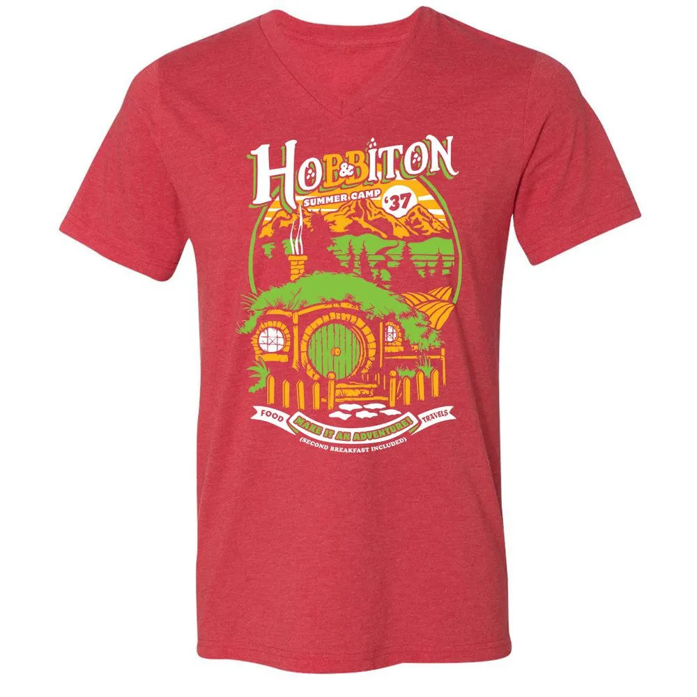 Unisex V-Neck T-Shirt - F7FURN7Q - Heather Red - 16