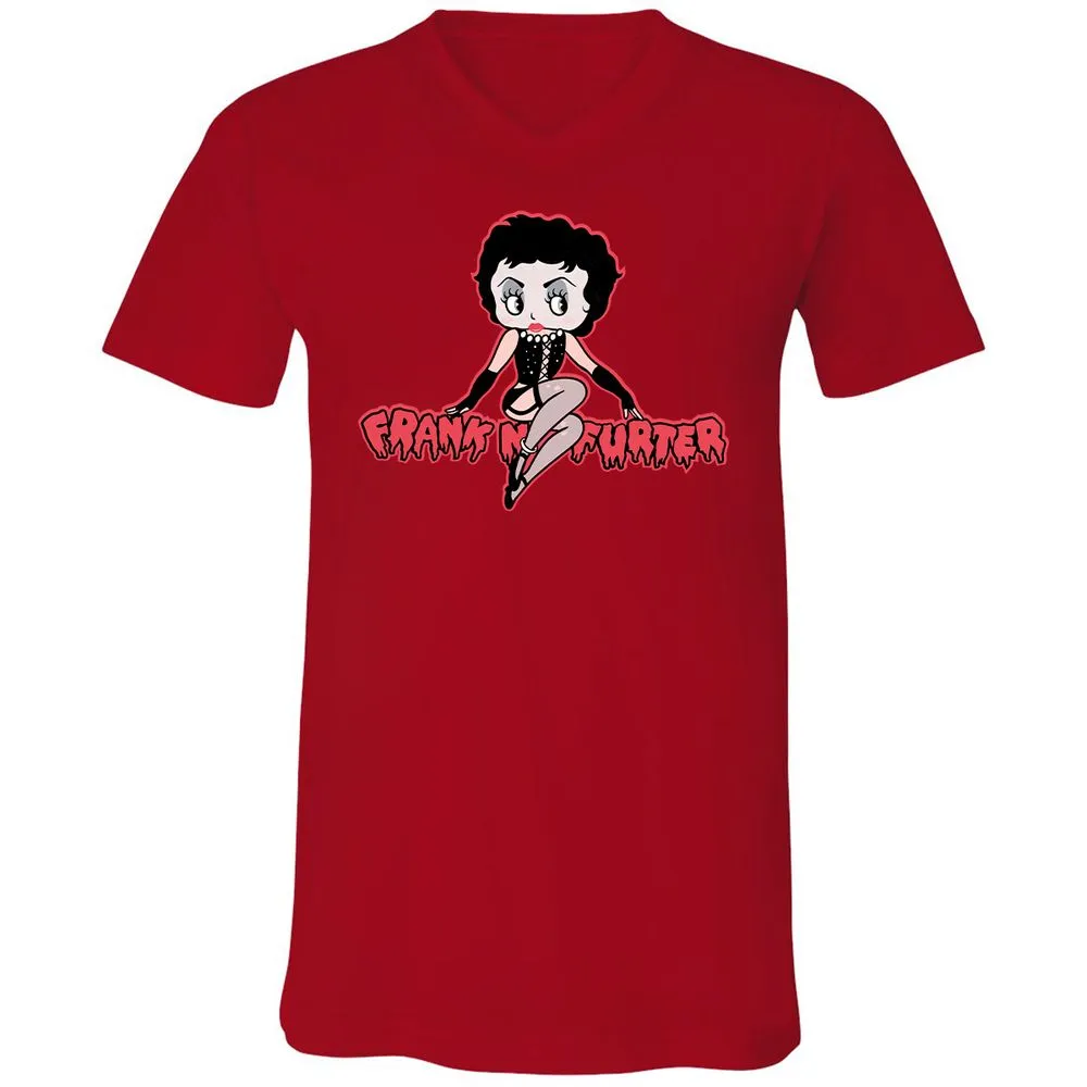 Unisex V-Neck T-Shirt - STD6JFVY - Red - 3