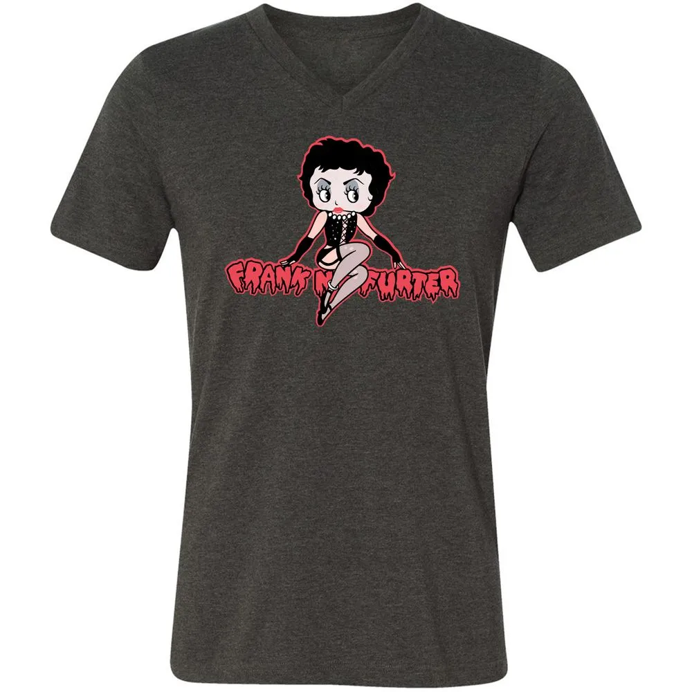 Unisex V-Neck T-Shirt - STD6JFVY - Dark Grey Heather - 8