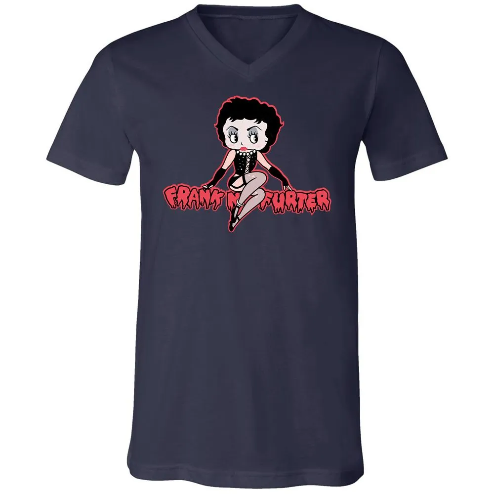 Unisex V-Neck T-Shirt - STD6JFVY - Navy - 2