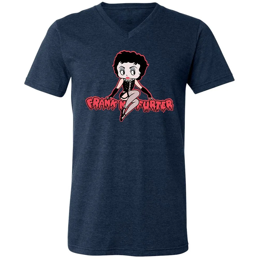 Unisex V-Neck T-Shirt - STD6JFVY - Heather Navy - 15