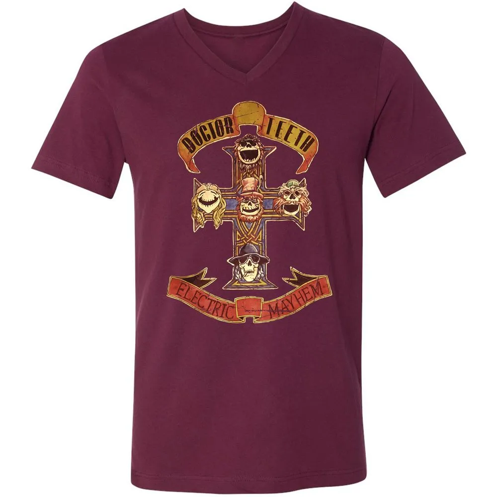 Unisex V-Neck T-Shirt - JWT9K94P - Maroon - 6