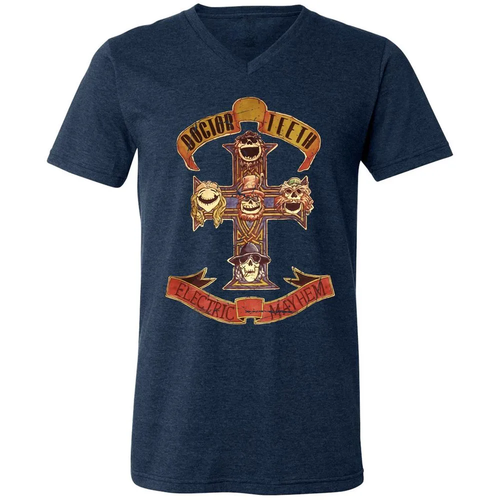 Unisex V-Neck T-Shirt - JWT9K94P - Heather Navy - 15