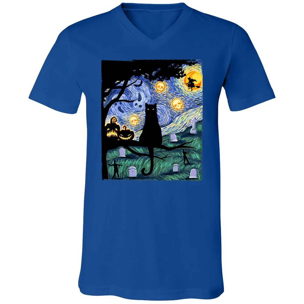 Unisex V-Neck T-Shirt - MFG2B8LN - True Royal - 4